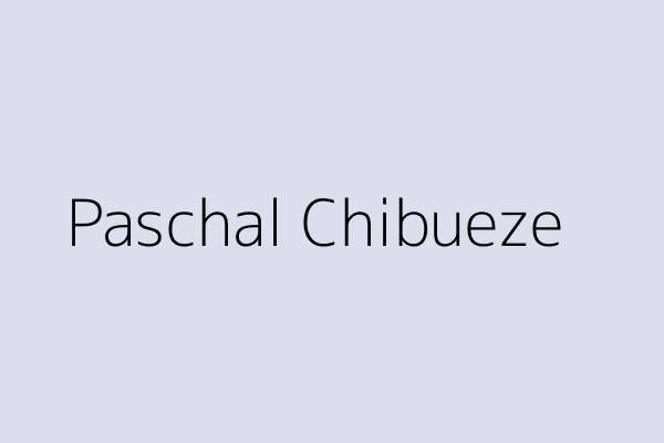 Paschal Chibueze